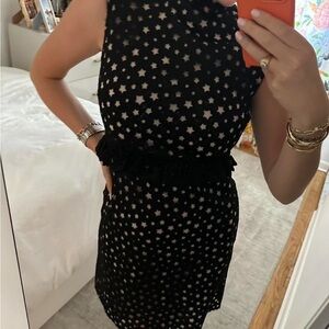 Miu Miu Black Starry Mini Dress